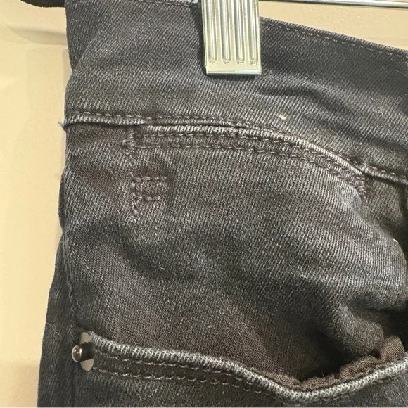 FRAME Denim Le High Flare Black Wash Jeans Womens 30 Lightly Distressed Grunge - Picture 5 of 13